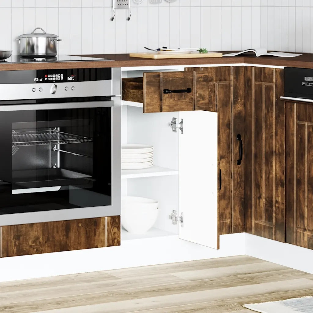 Base da Cucina Lucca Rovere Fumo in Legno Multistrato 853702