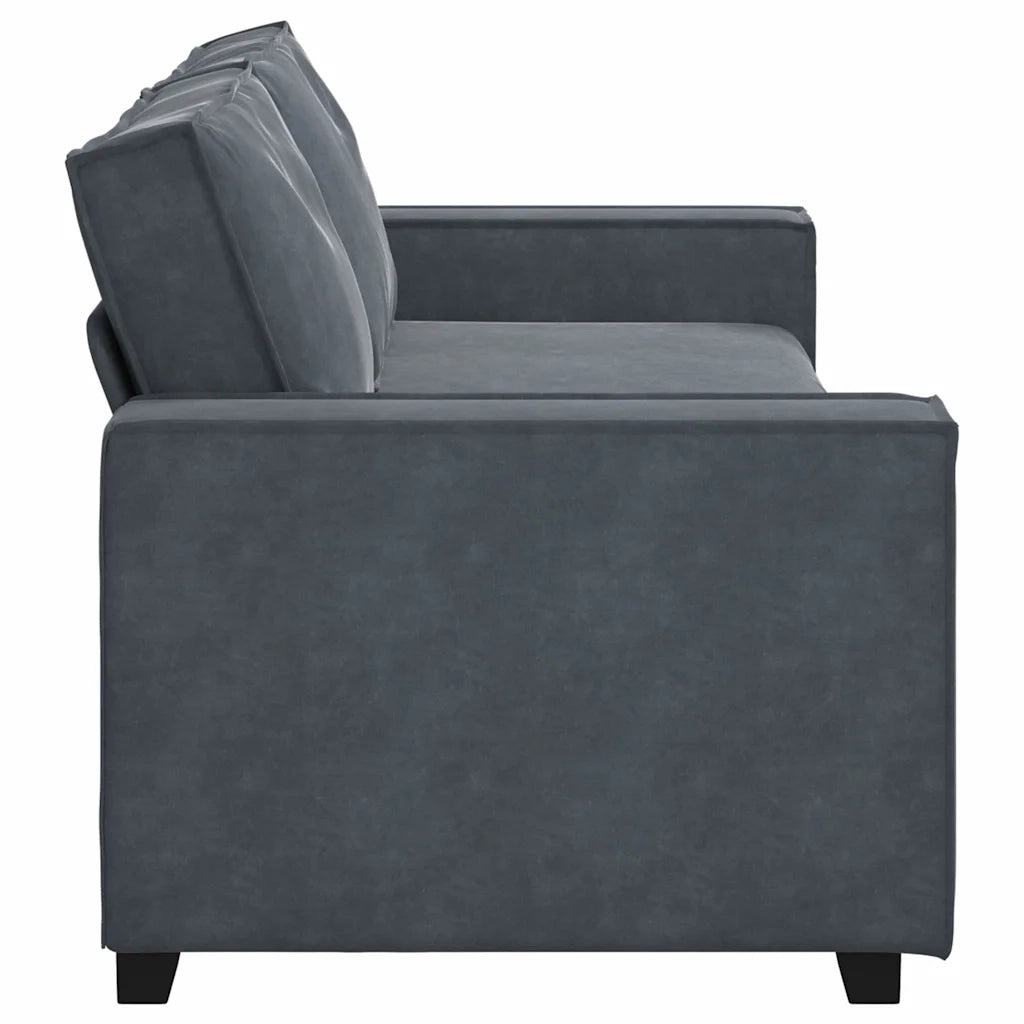Divano a 3 Posti Grigio Scuro 180 cm in Velluto