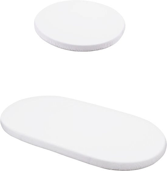 Set di lenzuola per lettino ovoidale - 7-in-1 lettino da camera da letto - Bianco