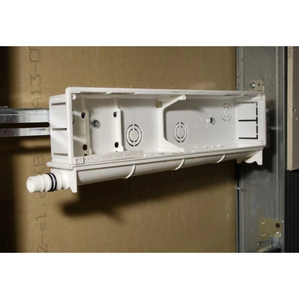 VASCHETTA SCARICO CONDENSA PREDISPOSIZIONE INCASSO PER CARTONGESSO PER CLIMATIZZATORE CONDIZIONATORE - DIMENSIONI (LXPXH):380X55X120 MM  - GIS