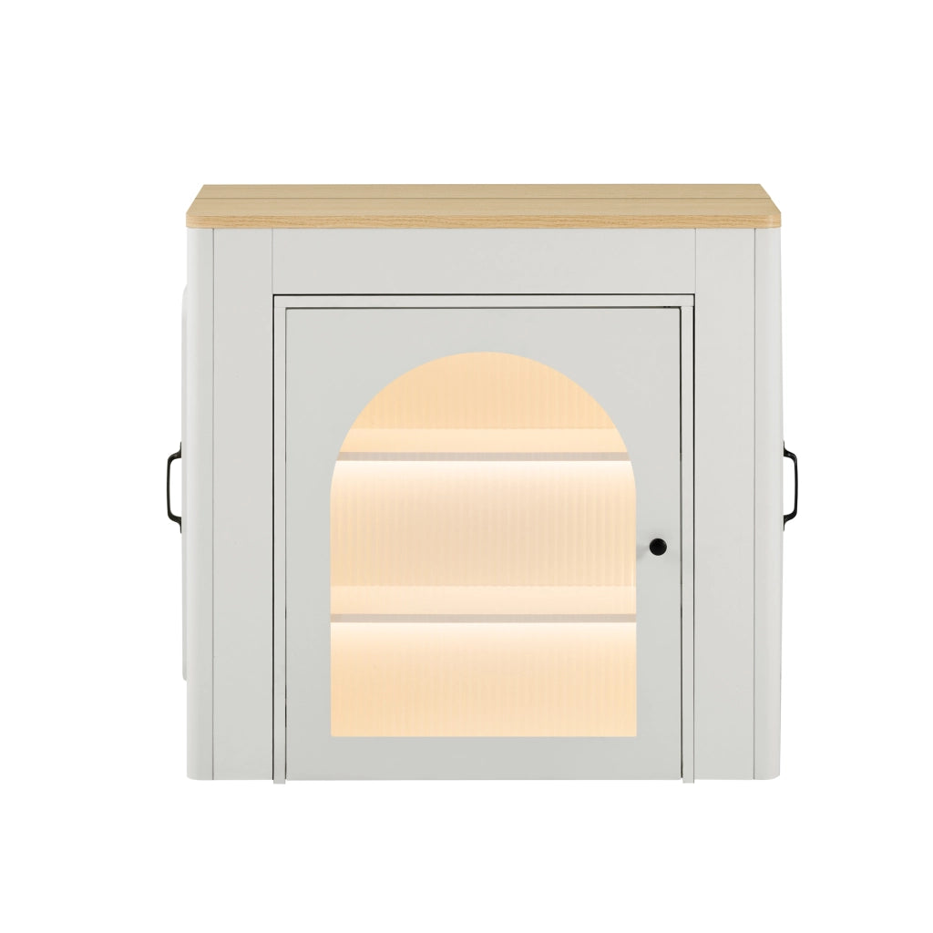 Tavolo da Pranzo Allungabile con Ruote e Piano Rimovibile ¨C MINIMAL ¨C Bianco
