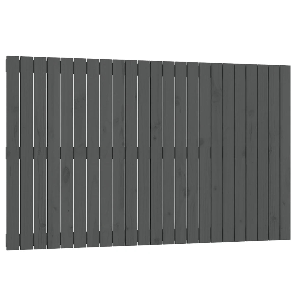 Testiera da Parete Grigia 147x3x90 cm in Legno Massello di Pino 824895