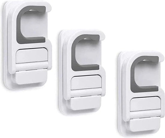 Set di 3 tenoni multifunzionali con adesivo per fissaggio alla parete per cucina e bagno
