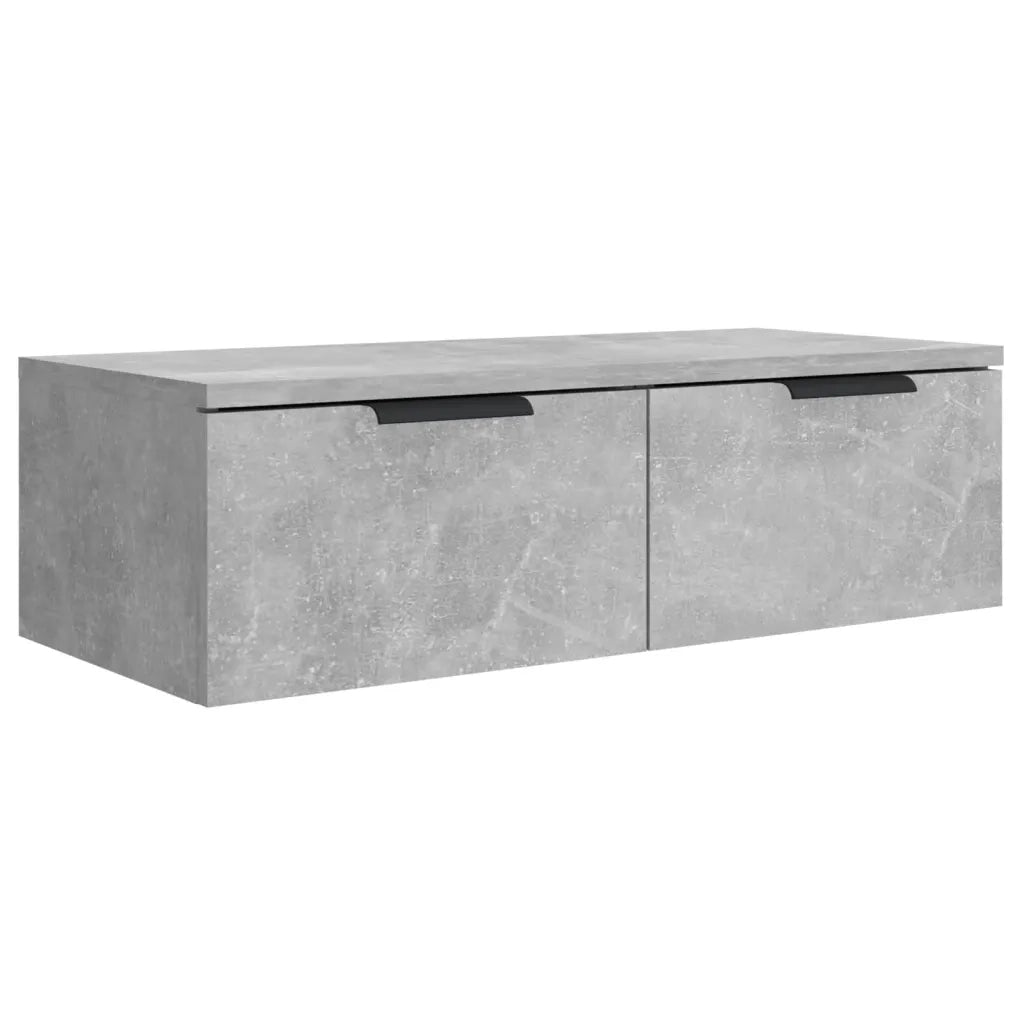 Armadietto a Muro Grigio Cemento 68x30x20 cm Legno Multistrato 811398