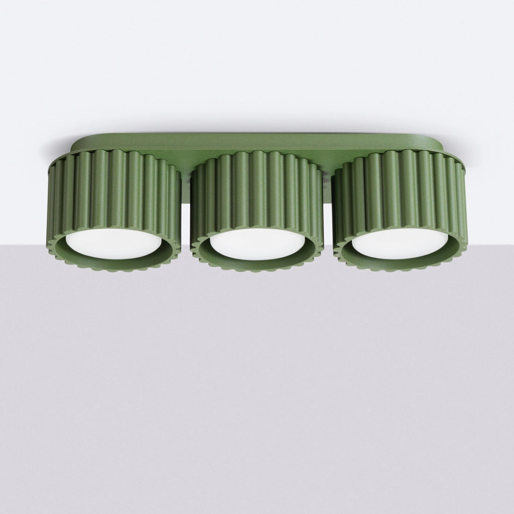 Plafoniera AURA 3 verde oliva Gx53
