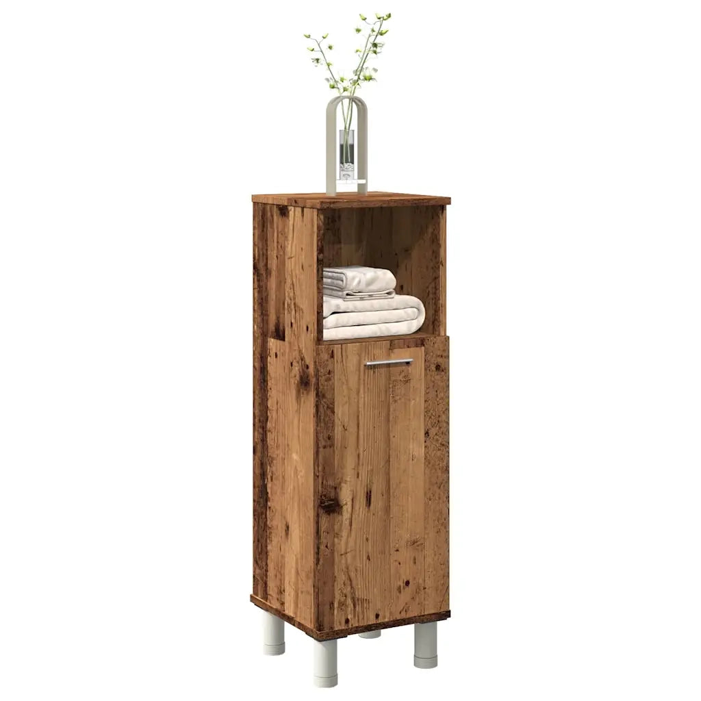 Mobile da Bagno Legno Antico 30x30x95 cm in Legno Multistrato 856137