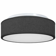 Lampada da soffitto moderna in stile minimalista faretto orientabile 38 x 38 x 13,5 cm tessuto nero 02_0058423