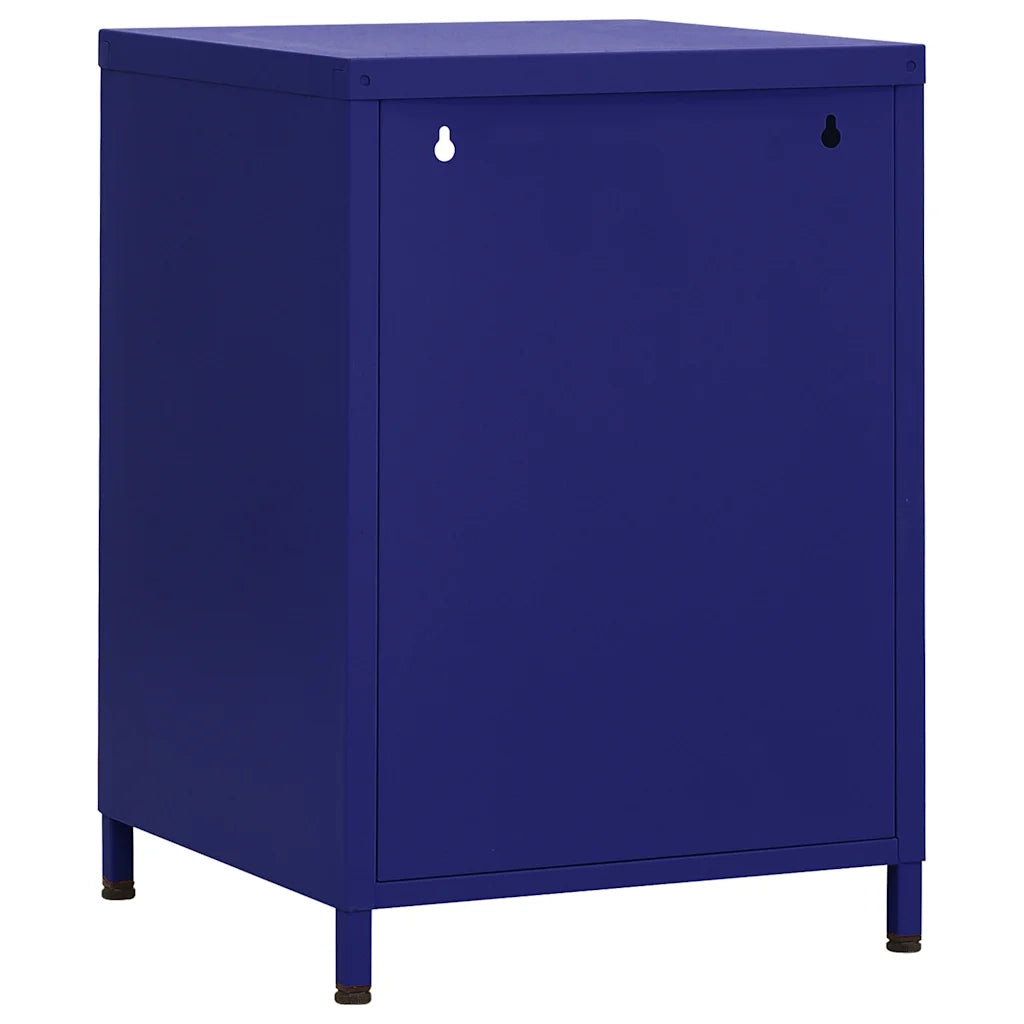 Comodino Blu Marino 35x35x51 cm in Acciaio cod mxl 30478