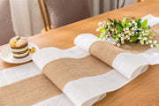 Telaio di juta, telone per feste, per decorazione interna in stile retro naturale, adatto per feste di famiglia, matrimoni, decorazioni per hotel, 183 x 30 cm