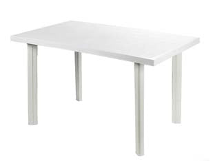 TAVOLO DA GIARDINO VELO BIANCO CM.125X76X72H.  cm.126x76x72h.  peso kg.8,8