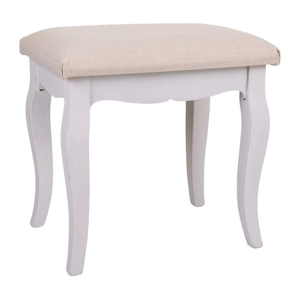 Panchina in legno bianco 42x31,5x41,5