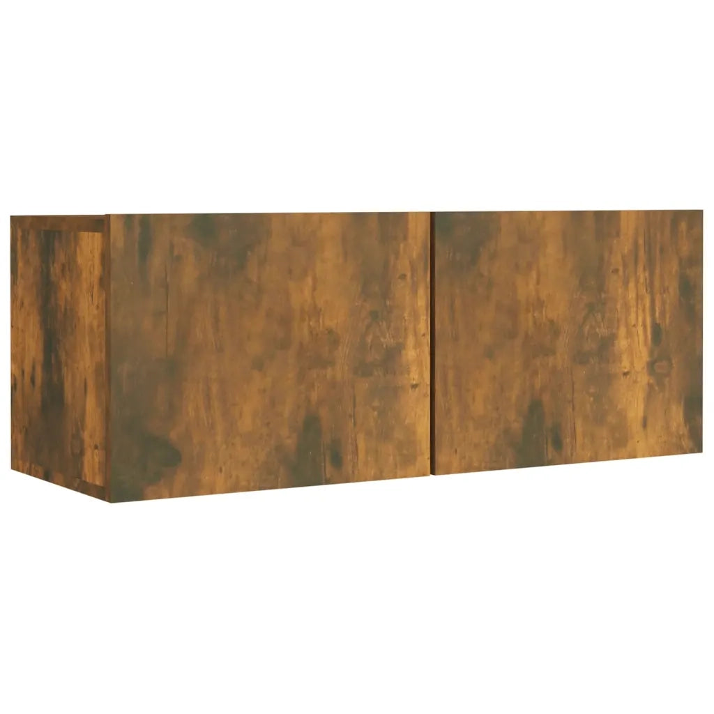 Set di Mobili Porta TV 4 pz-Credenza per TV Rovere Fumo in Legno Multistrato 323820
