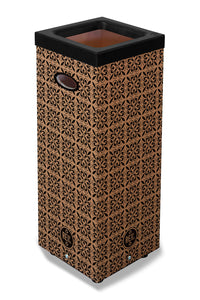 Pattumiera Per Raccolta Rifiuti 28x28xh70 cm in Cartone Con Stampa Grafica G1 Beige