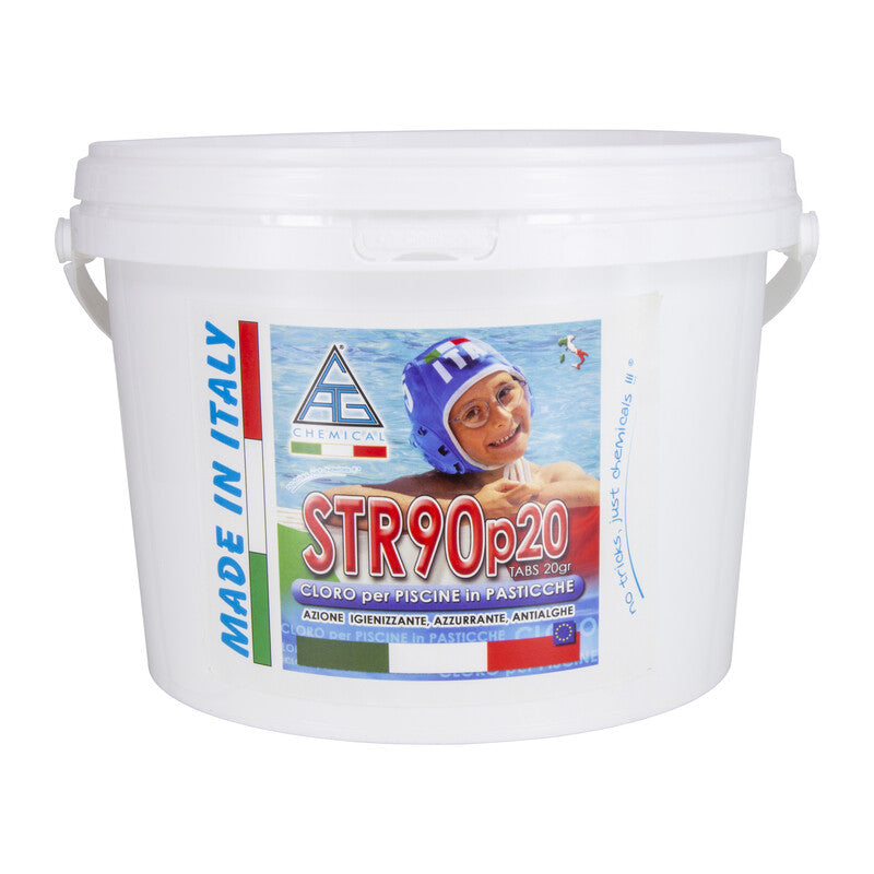 CLORO X PISCINE IN PASTIGLIE DA GR.20 KG. 5 STR90P20  PZ 1 