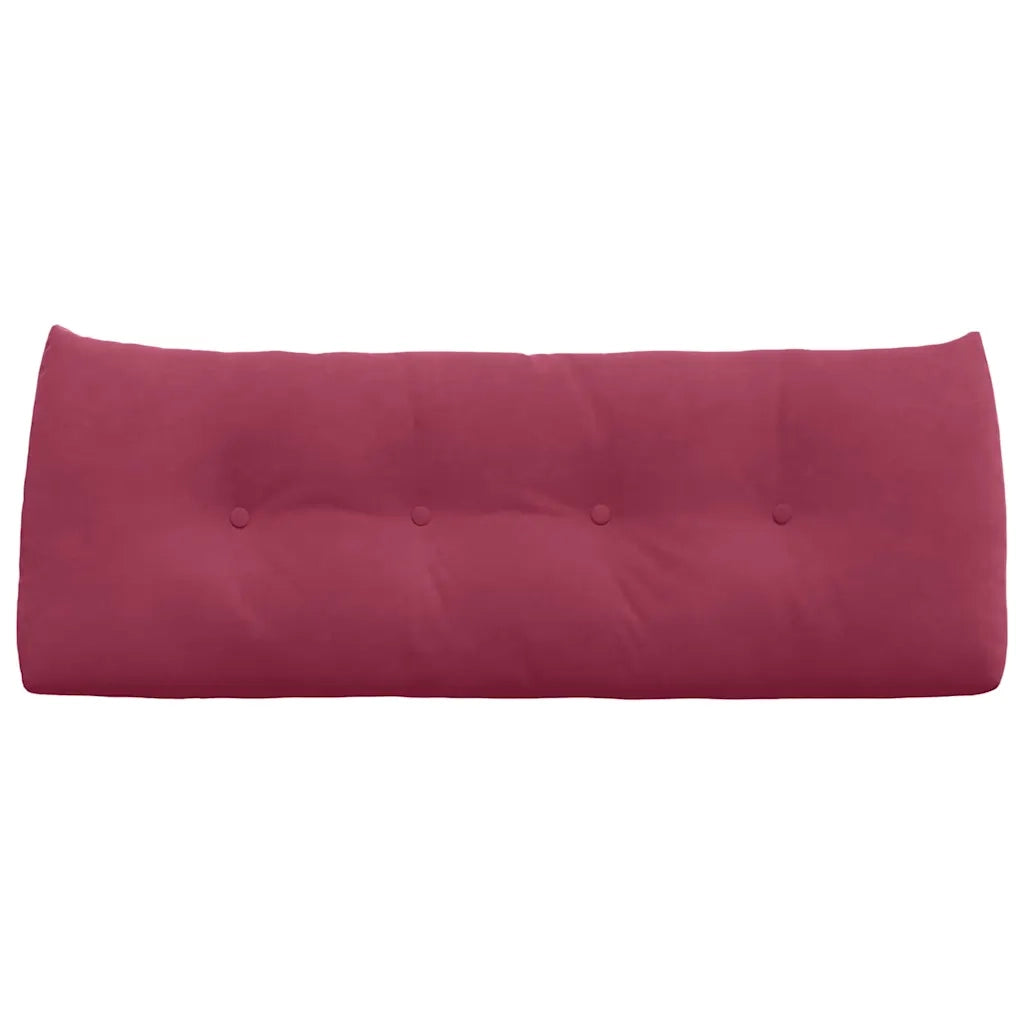 Cuscino per Schiena Rosso Vino 120 x 24 x 50 cm Velluto