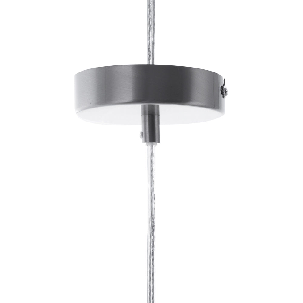 Lampada a Sospensione lampadario pendente Industriale in Vetro Fumé