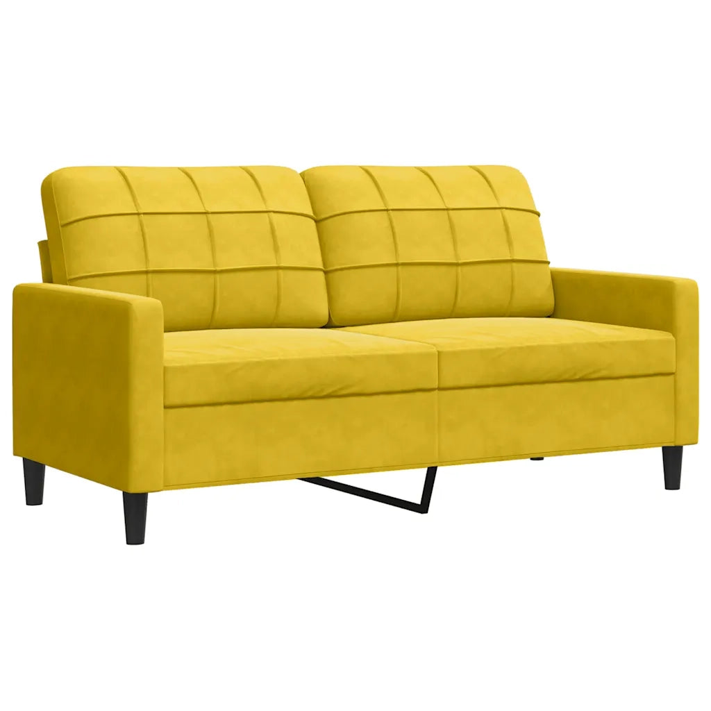 Divano | Divano da soggiorno | Sofa a 2 Posti giallo 140 cm in Velluto
