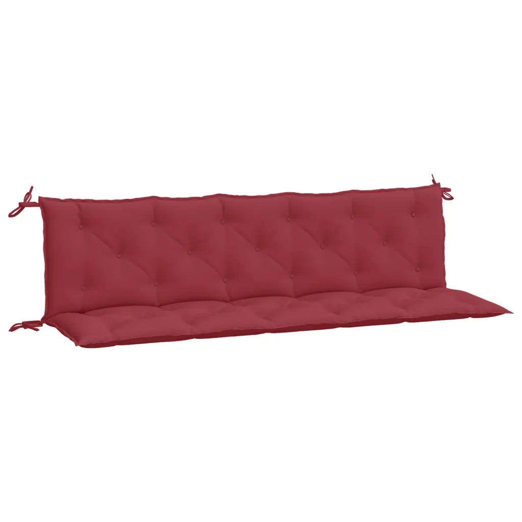 Cuscini per Panca 2 pz-Set di 2 Cuscini per panchina Rosso Vino 180x50x7 cm in Tessuto Oxford