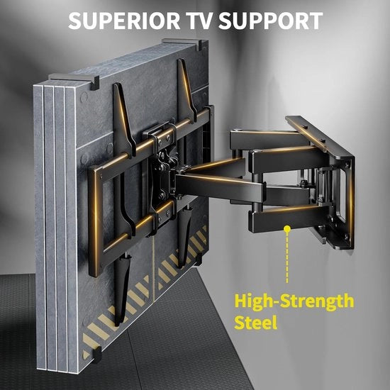 Supporti per TV piani e curvi, supporto per TV da parete - gancio per TV da 37 a 75 pollici