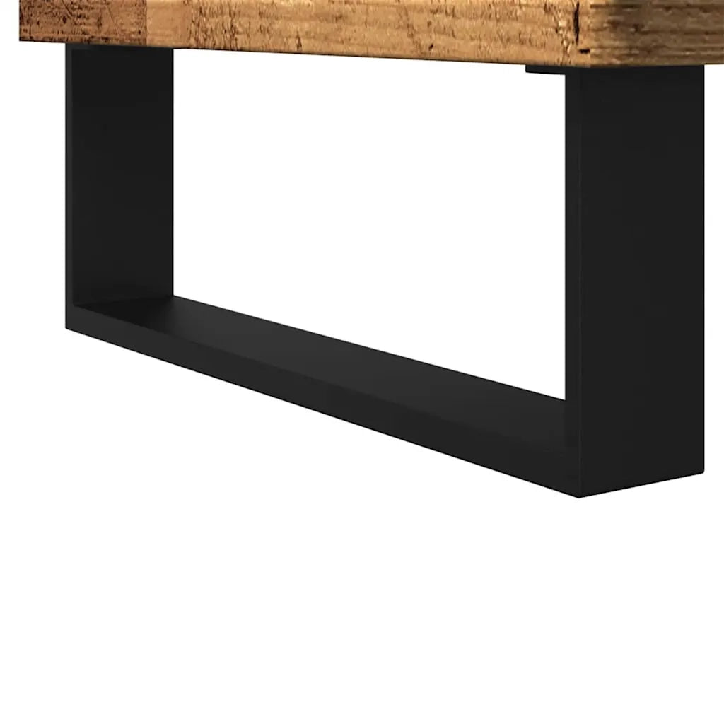 Armadietto da Bagno Legno Antico 65x33x60 cm in Truciolato
