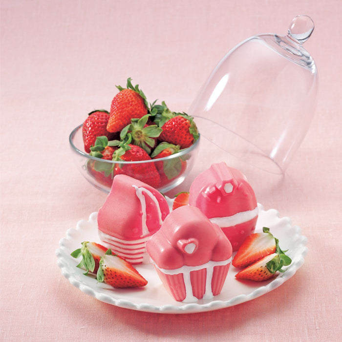 Stampo multiporzione con tre diversi soggetti, happy birthday 8 porzioni