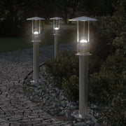 vidaXL Lampada da Terra per Esterni Argento 60 cm in Acciaio Inox