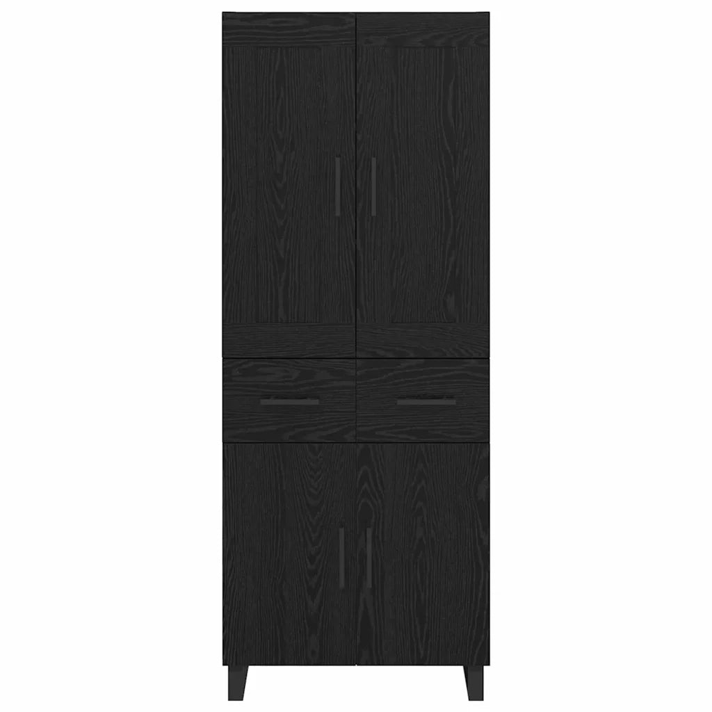 Credenza Rovere Nero 69,5 x 34 x 180 cm Legno multistrato 3416111