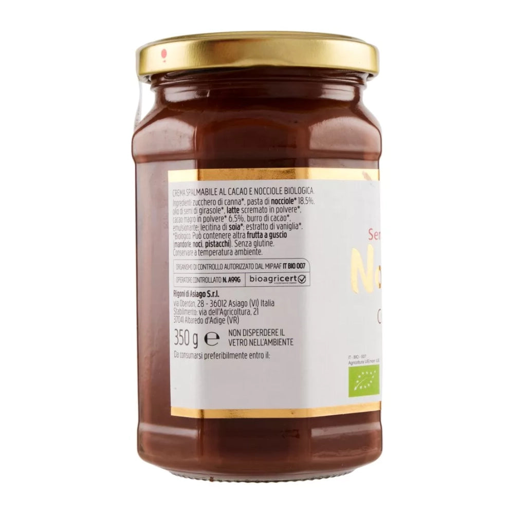Rigoni di asiago nocciolata bio crema al cacao e nocciole vasetto 350 grammi