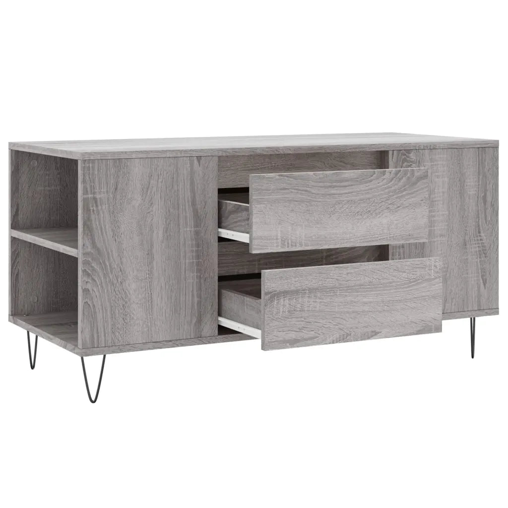 Tavolino salotto | Tavolino da caff¨¨ | Tavolino da Soggiorno Grigio Sonoma 102x44,5x50 cm Legno Multistrato