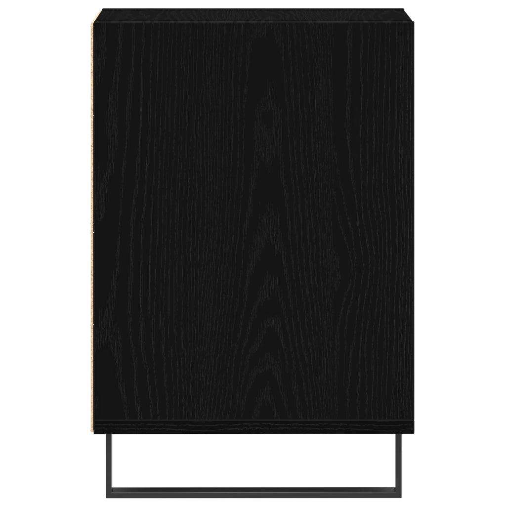 Mobile TV  Nero Rovere 100x35x55 cm Legno ingegnerizzato