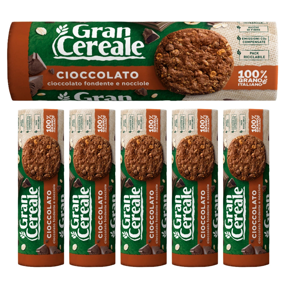 Barilla gran cereale biscotto con cioccolato e nocciole 6 pezzi da 230 grammi