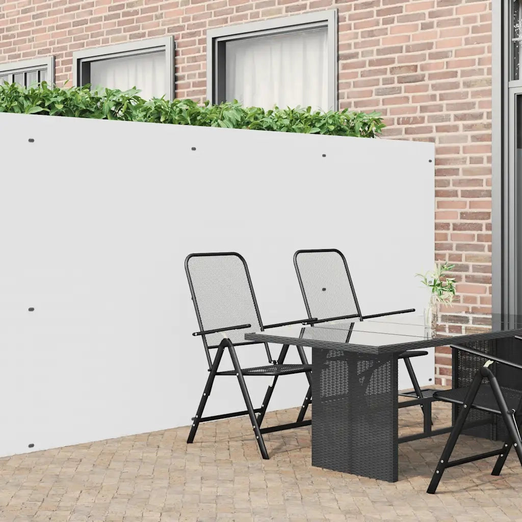 Recinzione da Giardino Bifacciale Bianca 1,8x3 m in PVC 42002618