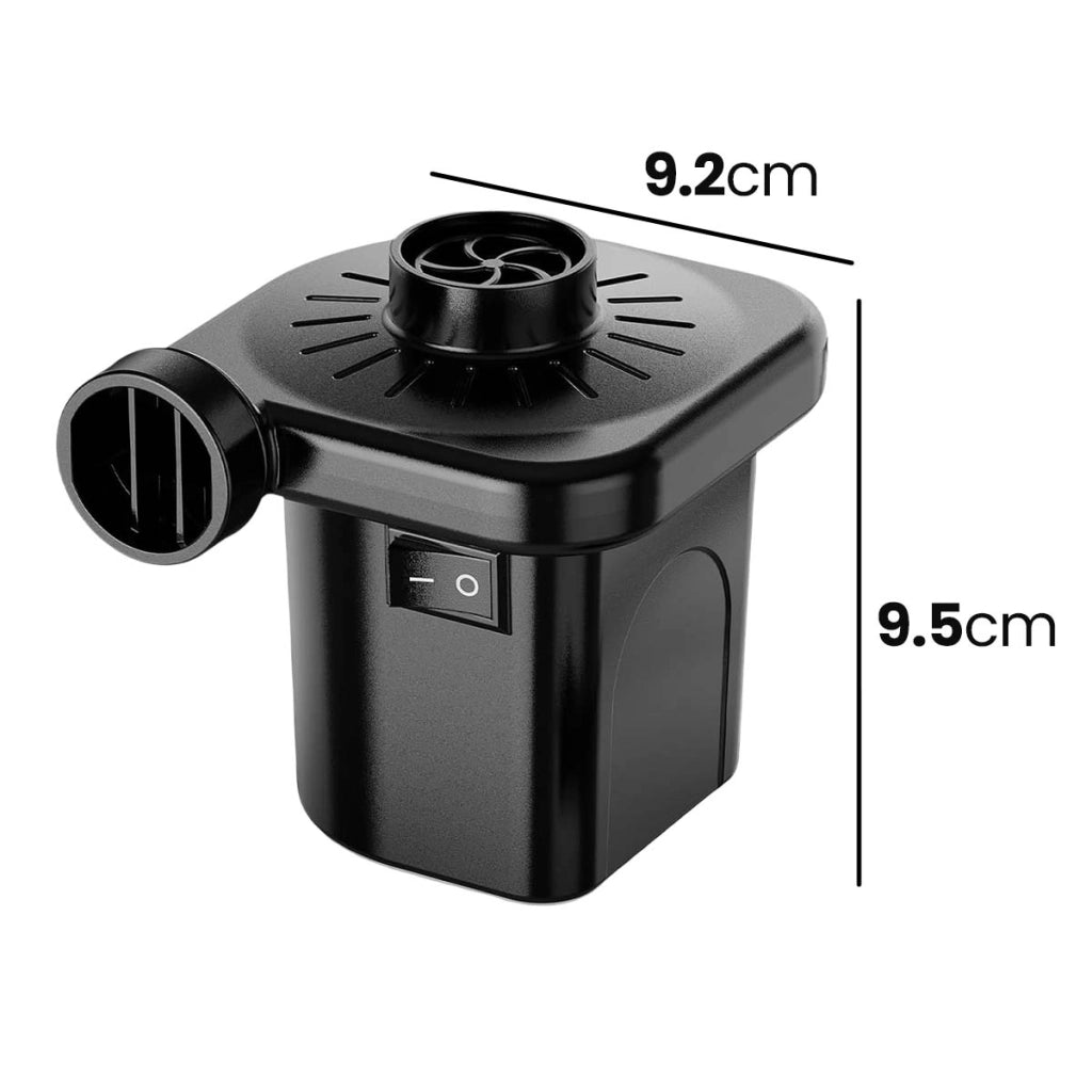 Pompa d'aria elettrica portatile da 50W per gonfiaggio e sgonfiaggio Nero Avizar
