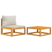 Set Divani da Giardino 2pz | Set Salotto da Giardino con Cuscini Legno Massello di Acacia