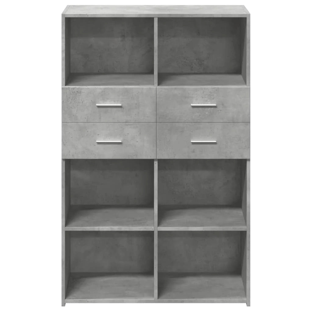 Buffet credenza cassettiera mobiletto mobile contenitore organizer per cucina soggiorno salotto alto 80 x 42,5 x 124 cm legno ingegnerizzato grigio 02_0034720