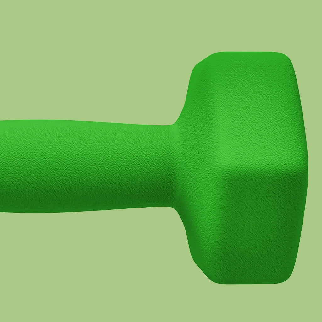 Set 2 Manubri 3 kg Esagonali e Antiscivolo per Casa e Palestra, in Metallo e Plastica, 18x8x8 cm, Verde