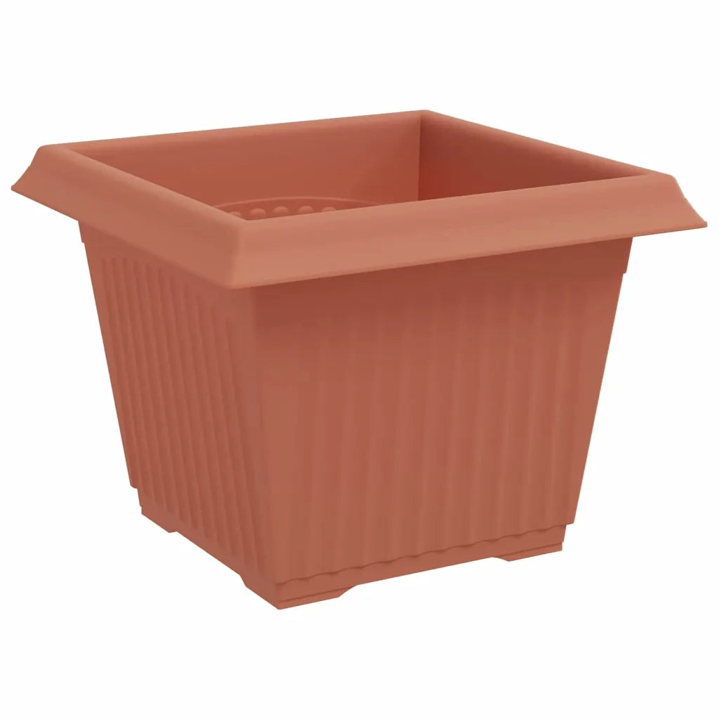 Vasi per Piante 24 pcs Rosso Mattone 23 x 23 x 17,5 cm Plastica 3403306