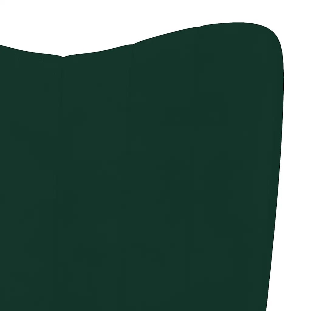vidaXL Poltrona Relax con Poggiapiedi Verde Scuro in Velluto