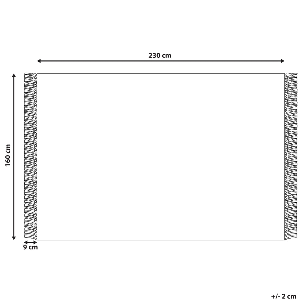 Tappeto in lana bianco sporco nero marrone 160 x 230 cm nappe fatte a mano moderno