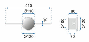 Lampada Da Parete Chrom 40cm APP845-1W
