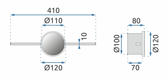 Lampada Da Parete Chrom 40cm APP845-1W