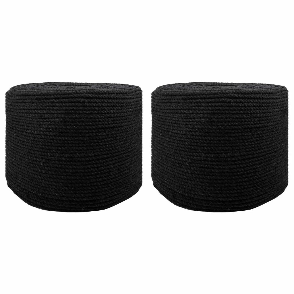 Spago di Cotone 2 pz 2 mm 100 m Nero 100% Cotone 42011793