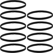 Bandeau sportivo elastico - 9 pezzi di bandeau antiscivolo spesso per allenamento, yoga, calcio e altro (nero) - per donne e uomini