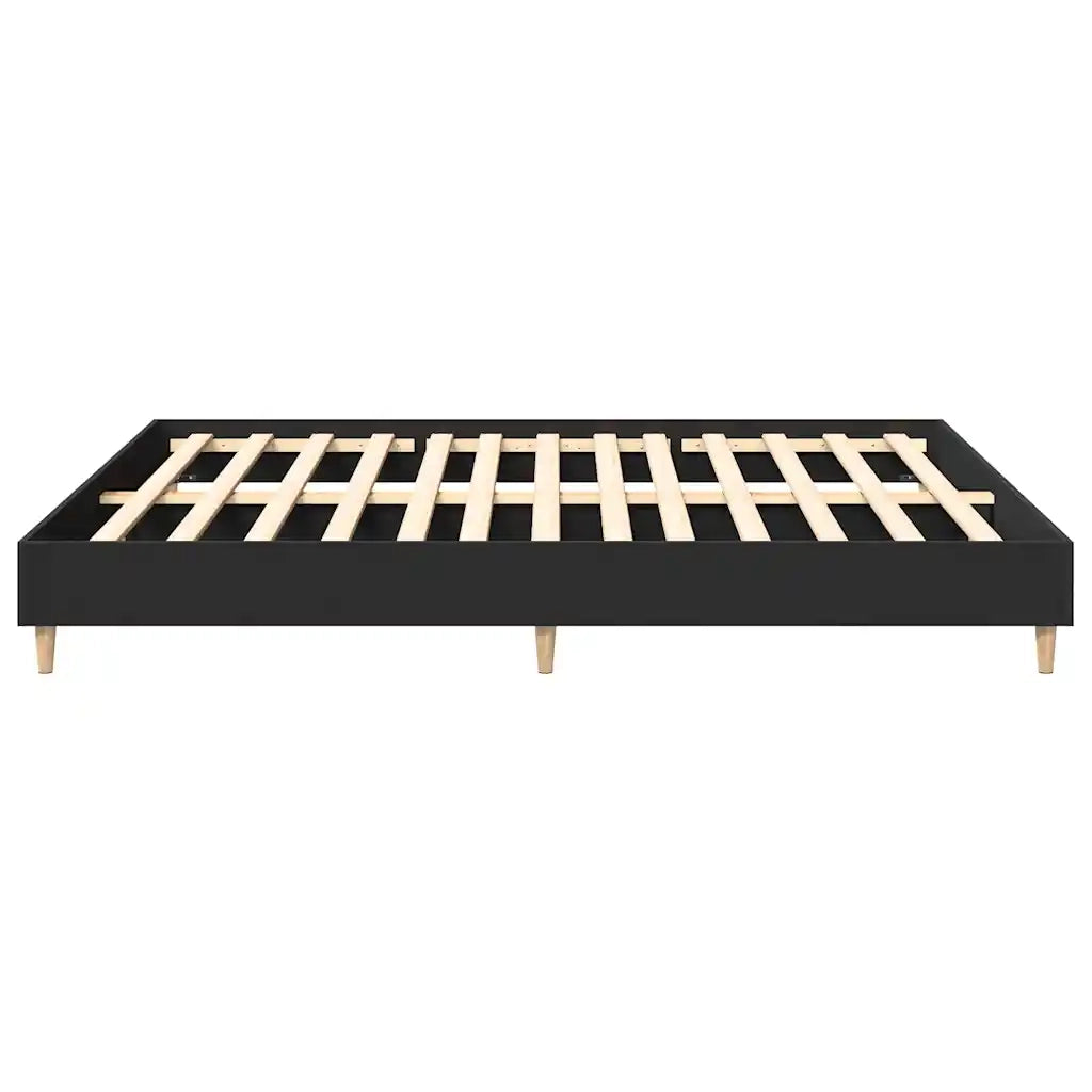 Giroletto senza Materasso Nero 160x200 cm in Legno Multistrato 3329031