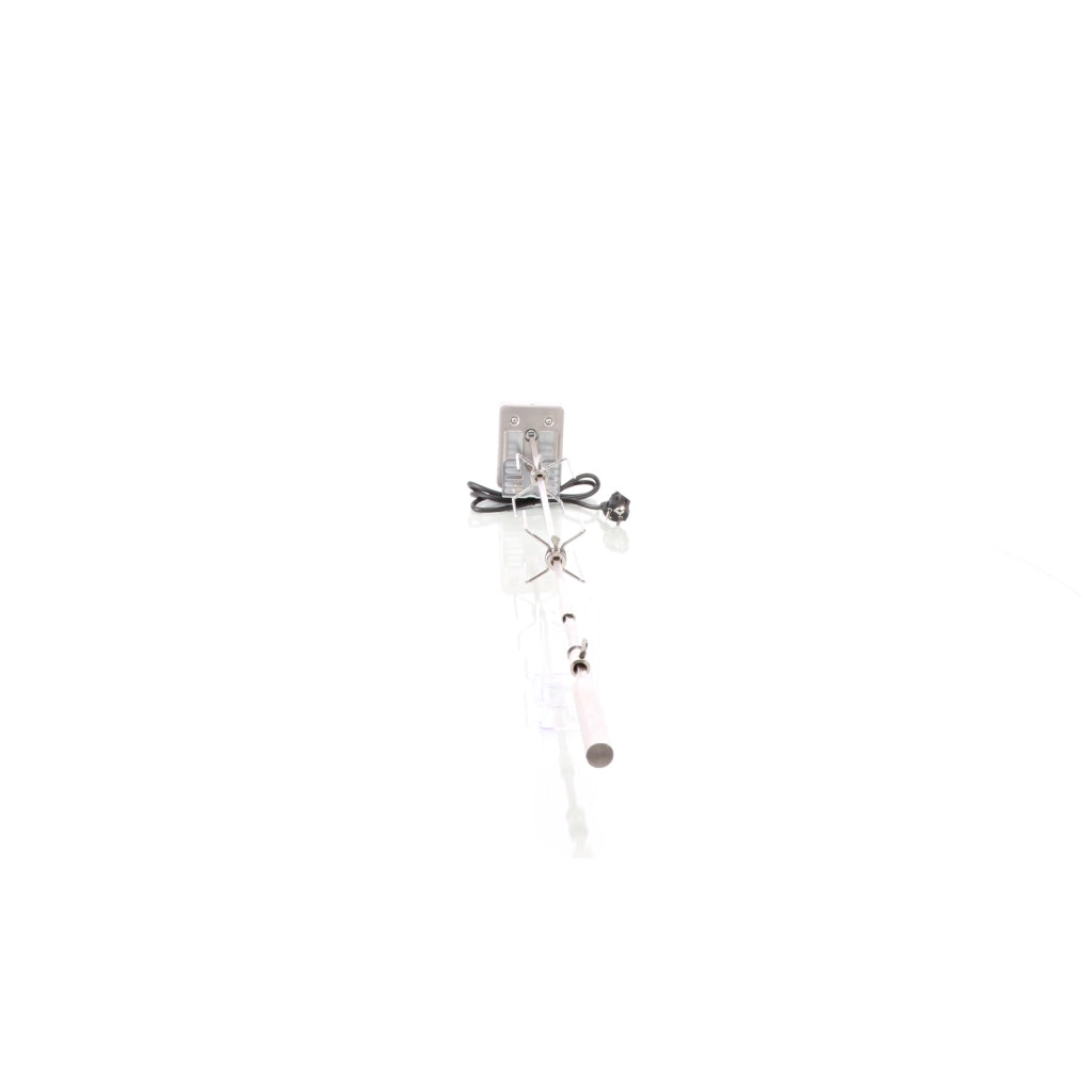 Girarrosto da barbecue 97 cm 230 V, Spiedo in acciaio inox con 2 forchettoni carne
