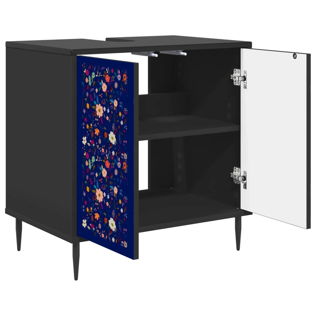 Mobile da Bagno MAINZ Rovere Nero 60 x 40 x 61 cm 8007424