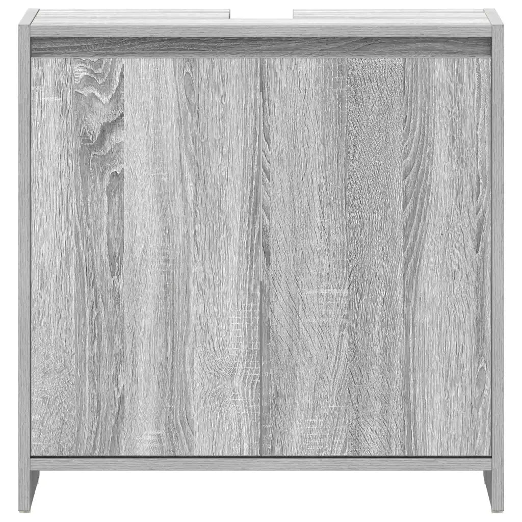 Armadietto Bagno Grigio Sonoma 60x33x61 cm in Legno Multistrato cod mxl 11647