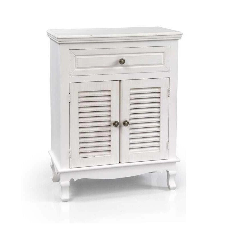 PERLA MOBILE CON CASSETTO E ANTE 60 X 30 X78 CM COLORE BIANCO