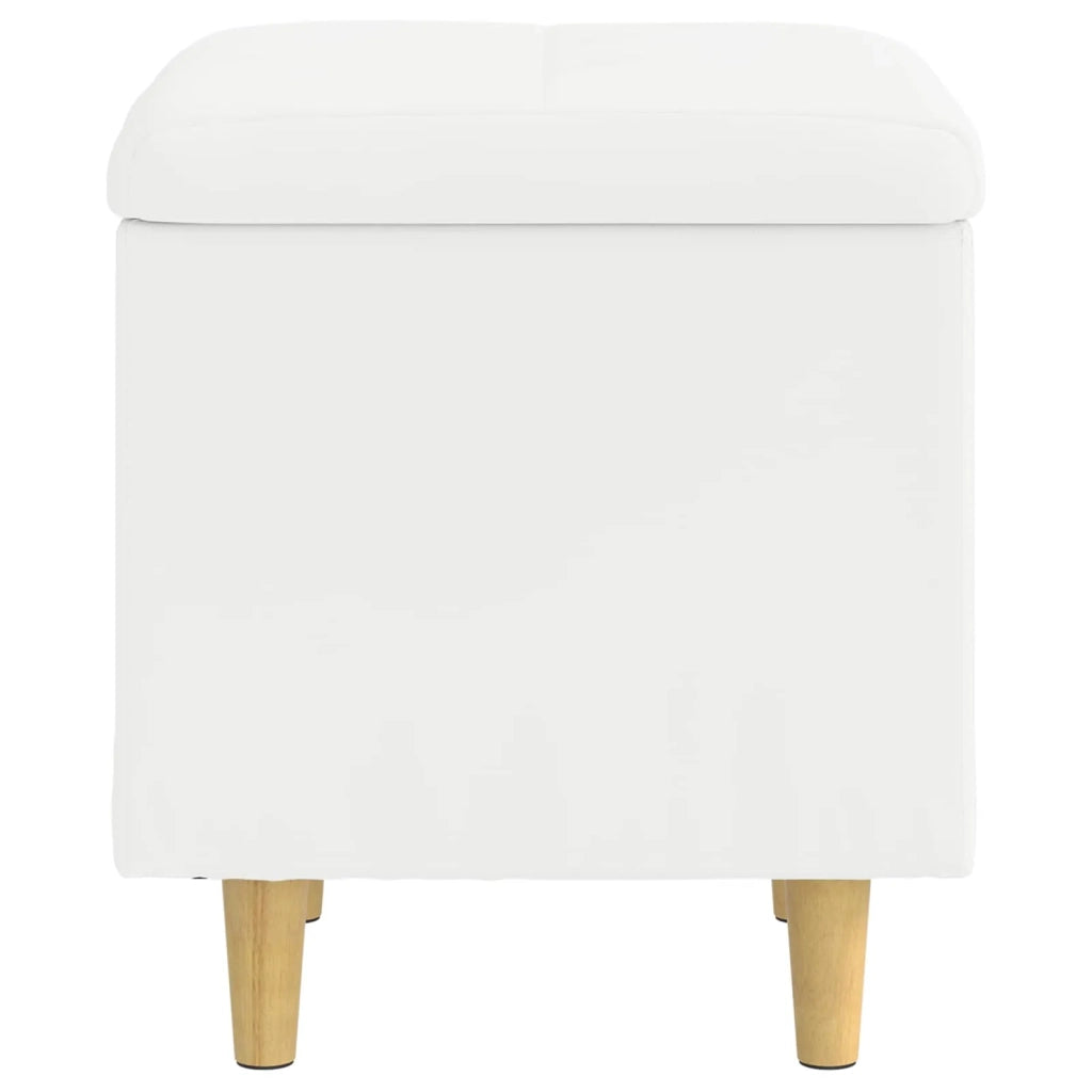 Pouf contenitore Bianco 40 x 40 x 45 cm Pelle sintetica 876817