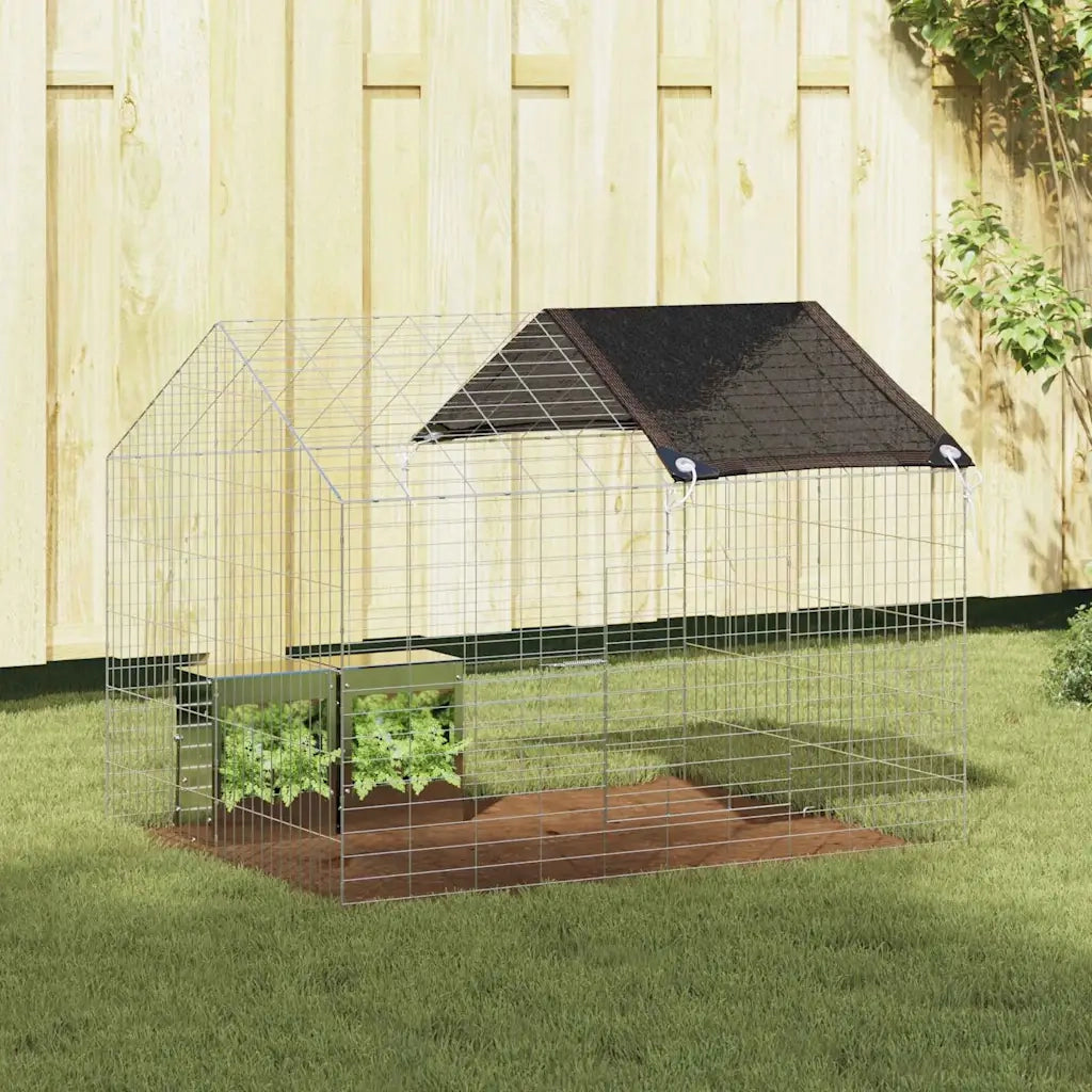 Gabbia per Conigli Argento 100 x 78 x 78 cm Acciaio zincato 42019236